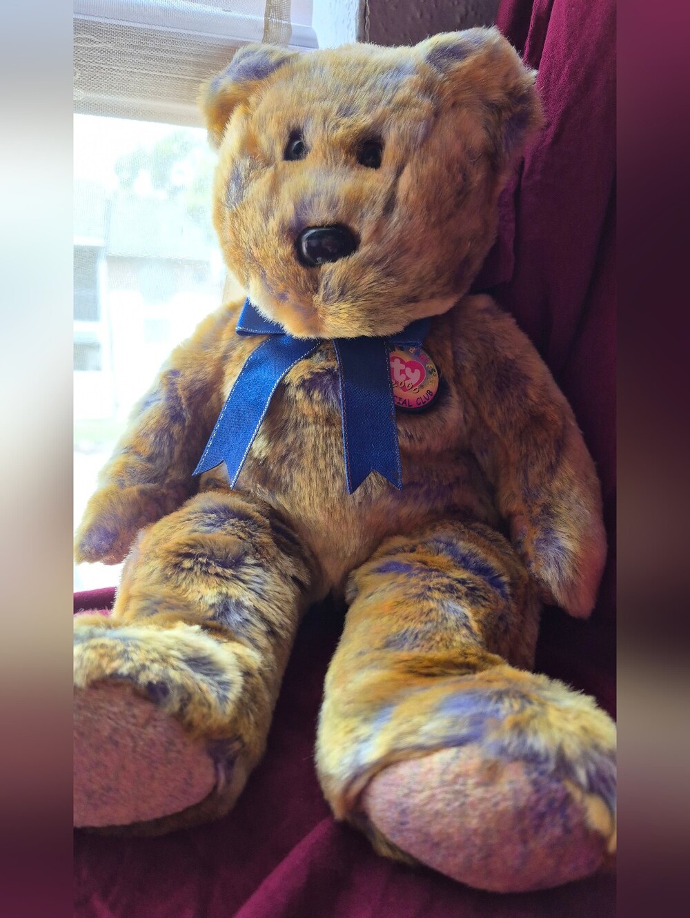 Vintage Ty Beanie Buddy Clubby III Bear Plush 2000 UEC